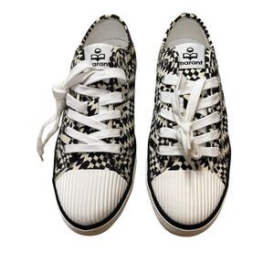 Isabel Marant “Binkoo” Jane White & Black Canvas Sneakers NWB Size 36